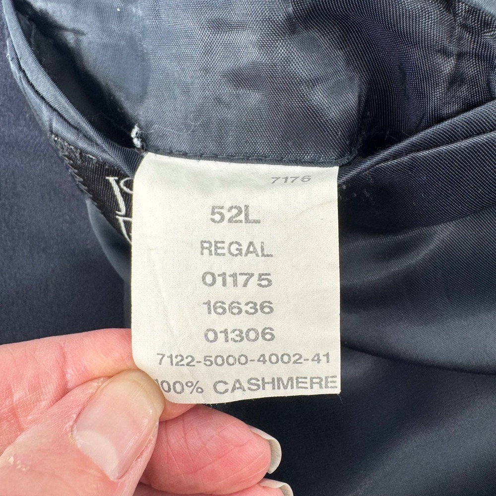 Jos. A. Bank Regal Blazer Mens 52L Black Cashmere Two-Button Classic Suit Jacket - Picture 9 of 12